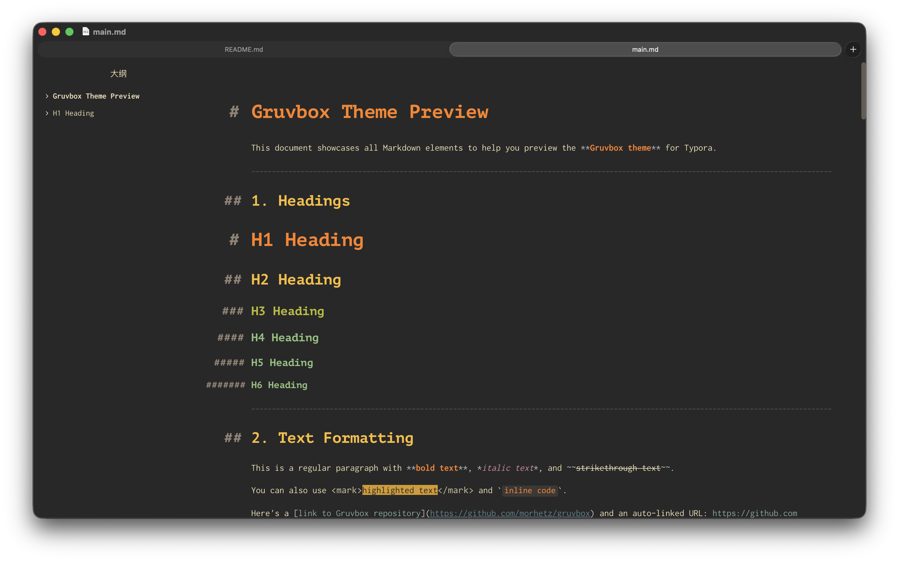 gruvbox-dark preview